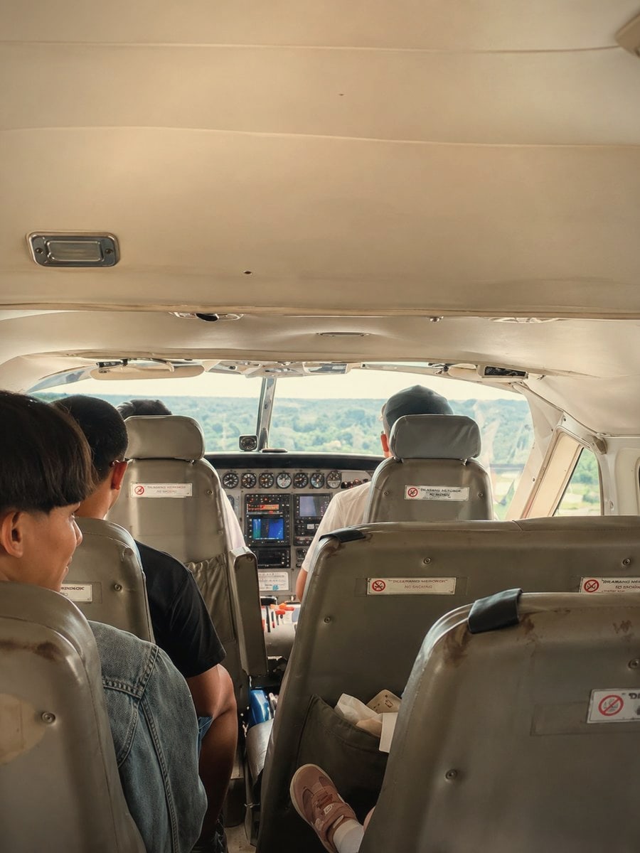 The propeller plane that flies the last leg to Takengon