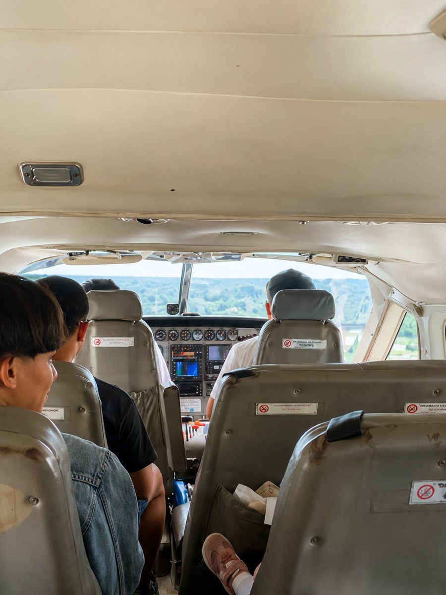 Inside the small propeller plane on the once-weekly flight into the Gayo Highlands